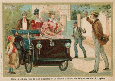 Motoring scene by French School