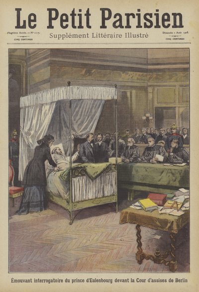 Moving Testimony of the Prince of Eulenburg in Court in Berlin by French School