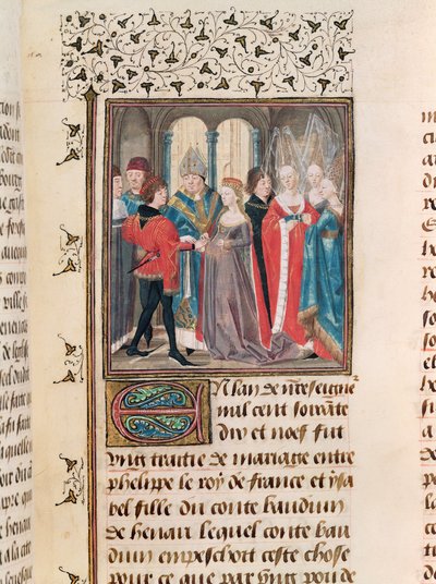 The Marriage of Philippe Auguste King of France and Isabelle of Hainault by French School