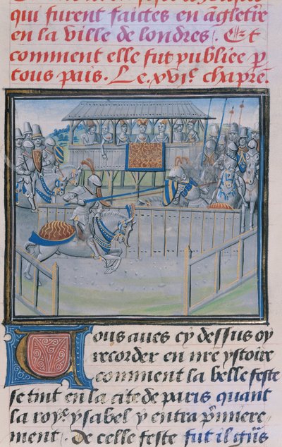 A Tournament in London: Jousting, from Froissart