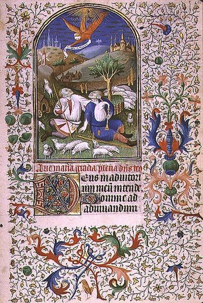 Angel appearing to two shepherds, Amiens by French School