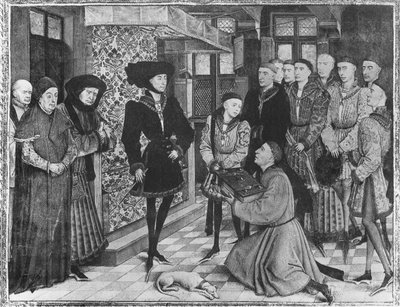 Philip the Good, Duke of Burgundy, Presented with the Translation of the Chronicles by Jean Vauquelin, Charles the Bold as a Child on His Left by French School