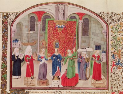 Theological and Cardinal Virtues, from Ethics, Politics and Economics by Aristotle by French School
