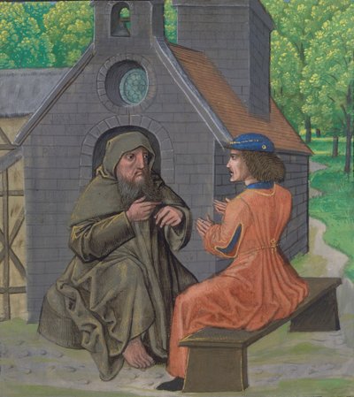 The Hermit instructing the knight, from 