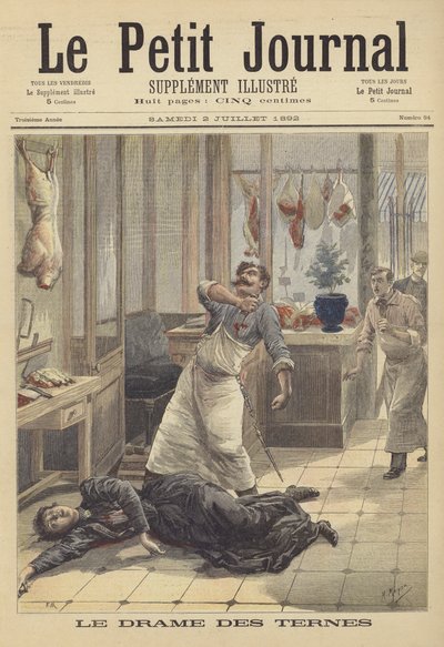 Murder in the Avenue des Ternes, Paris by French School