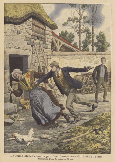 Murder of a farmer by two youths aged 17 and 13 at Firminy, France by French School