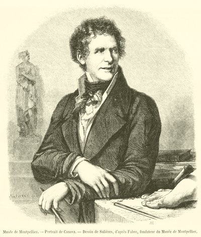 Montpellier Museum, Portrait of Canova (engraving) by French School