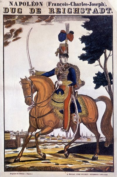 Napoleon II, Son of Emperor Napoleon I, on Horseback - Image of Epinal by French School
