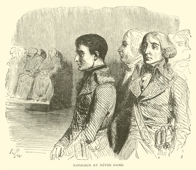 Napoleon at Notre Dame by French School