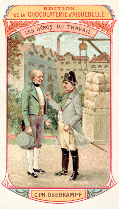 Napoleon awarding the Legion of Honour to Christophe-Philippe Oberkampf, 1806 by French School