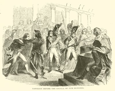 Napoleon before the council of five hundred by French School