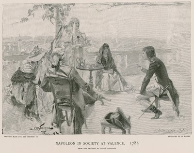 Napoleon in Society at Valence by French School