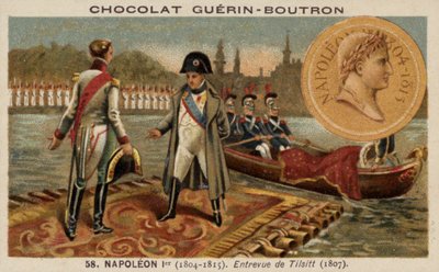 Napoleon meets Alexander I of Russia at Tilsit by French School