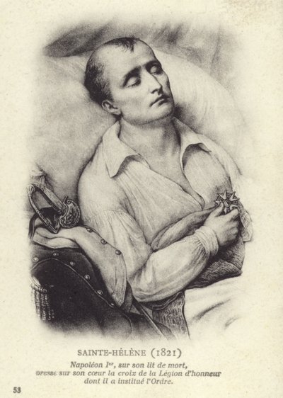 Napoleon on His Deathbed by French School