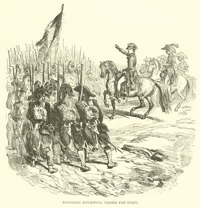 Napoleon Reviewing Troops for Spain by French School