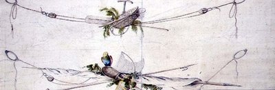 Nautical Cartouche Design with a Parrot by French School