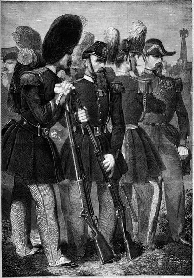 New Uniforms of the French Imperial Guard in 1860 - Engraving in 