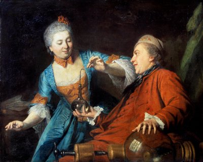 Nicolas Bergeat and Madame de Maisoncel doing an experiment in physics by French School