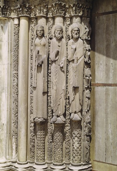 Old testament figures, from the royal portal of the west facade by French School