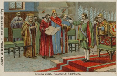 Oliver Cromwell Sworn in as Lord Protector of England, Scotland and Ireland, 1653 by French School