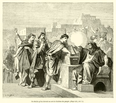 It Was Decided to Cast Lots for One-Tenth of the People by French School