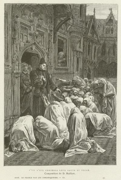 One of Them Confessed Their Guilt and Sin by French School