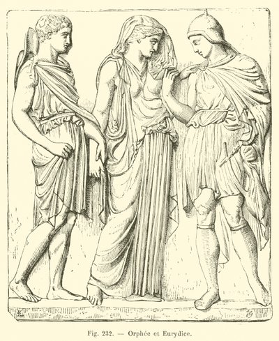 Orpheus and Eurydice (engraving) by French School