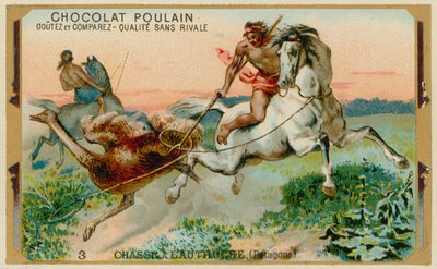 Ostrich hunting, Patagonia by French School