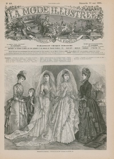 Page from La Mode Illustree, 1885 by French School