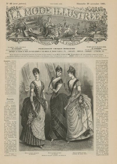 Page from La Mode Illustree by French School