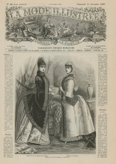 Page from La Mode Illustree by French School