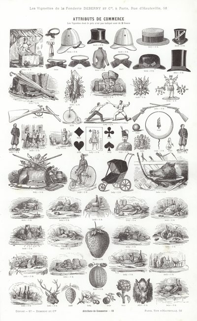 Page from Vignettes Typographiques by French School