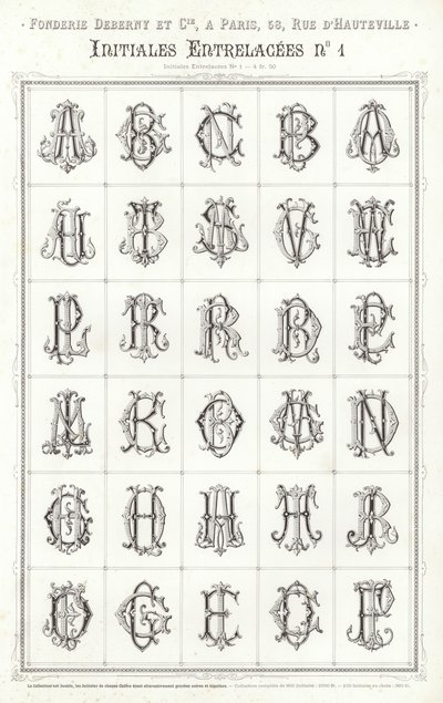 Page from Vignettes Typographiques by French School