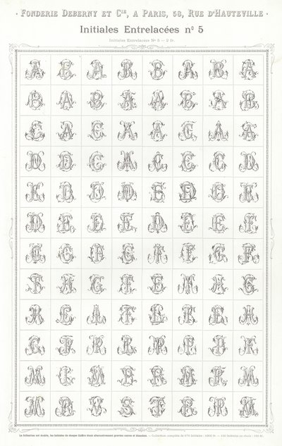 Page from Vignettes Typographiques by French School