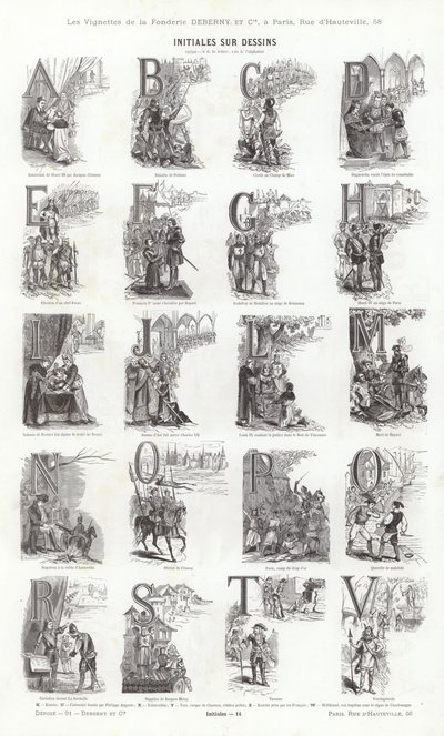 Page from Vignettes Typographiques by French School