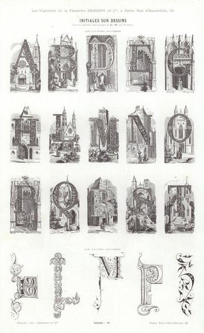Page from Vignettes Typographiques by French School