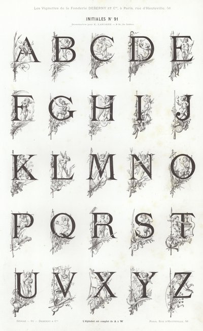 Page from Vignettes Typographiques by French School