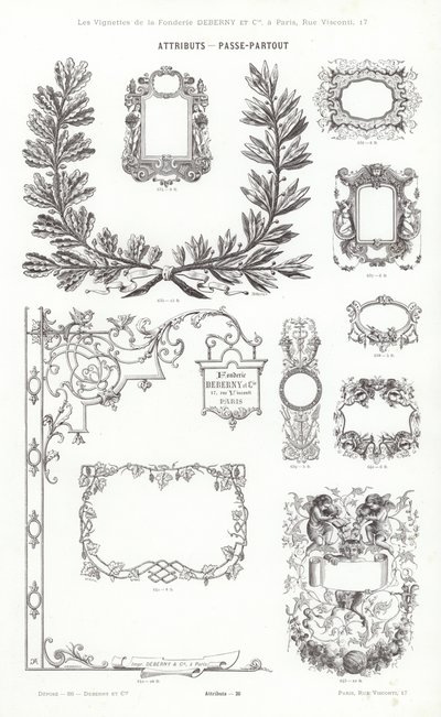 Page from Vignettes Typographiques by French School