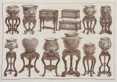 Page from the catalogue of the Grand Depot de Porcelaines, Faiences et Verreries by French School