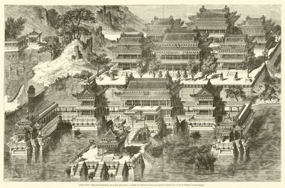 Summer Palace, Fang-hou-ching-king, or the Unrivaled Site (engraving) by French School