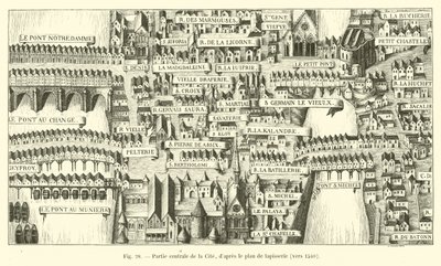 Central Part of the Cite, after the Tapestry Plan, circa 1540 by French School