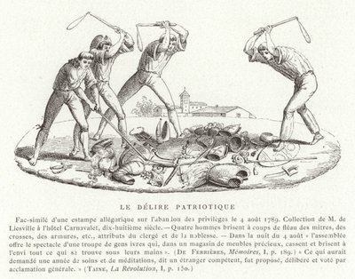 Patriotic Delirium, French Revolution, August 1789 by French School