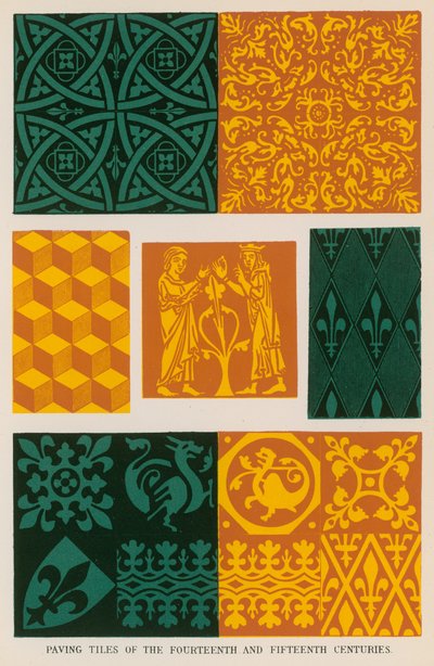 Paving Tiles of the Fourteenth and Fifteenth Centuries by French School