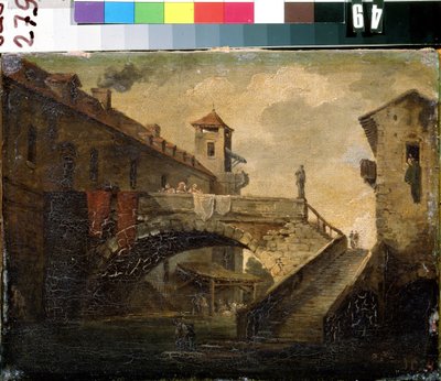 Landscape in a French Village by French School