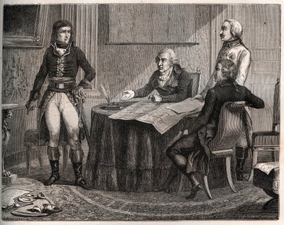 Peace of Campoformio between Austria and France by French School
