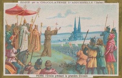 Peter the Hermit preaching at the first Crusade by French School