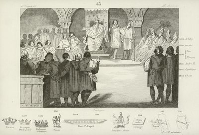 Philip IV of France convenes the States General, Louvre Palace, Paris, 1302 by French School