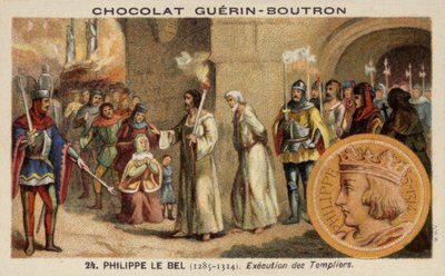 Philip The Fair and the execution of the Knights Templar by French School