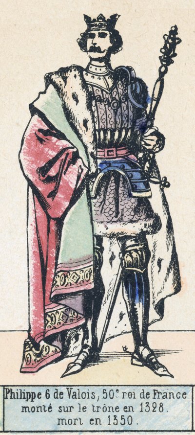 Philip VI of Valois, 50th King of France, ascended the throne in 1328, died in 1350 by French School