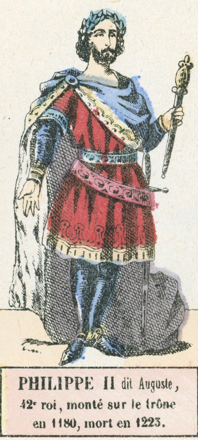 Philip II called Augustus, 42nd King, Ascended the Throne in 1180, Died in 1223 by French School